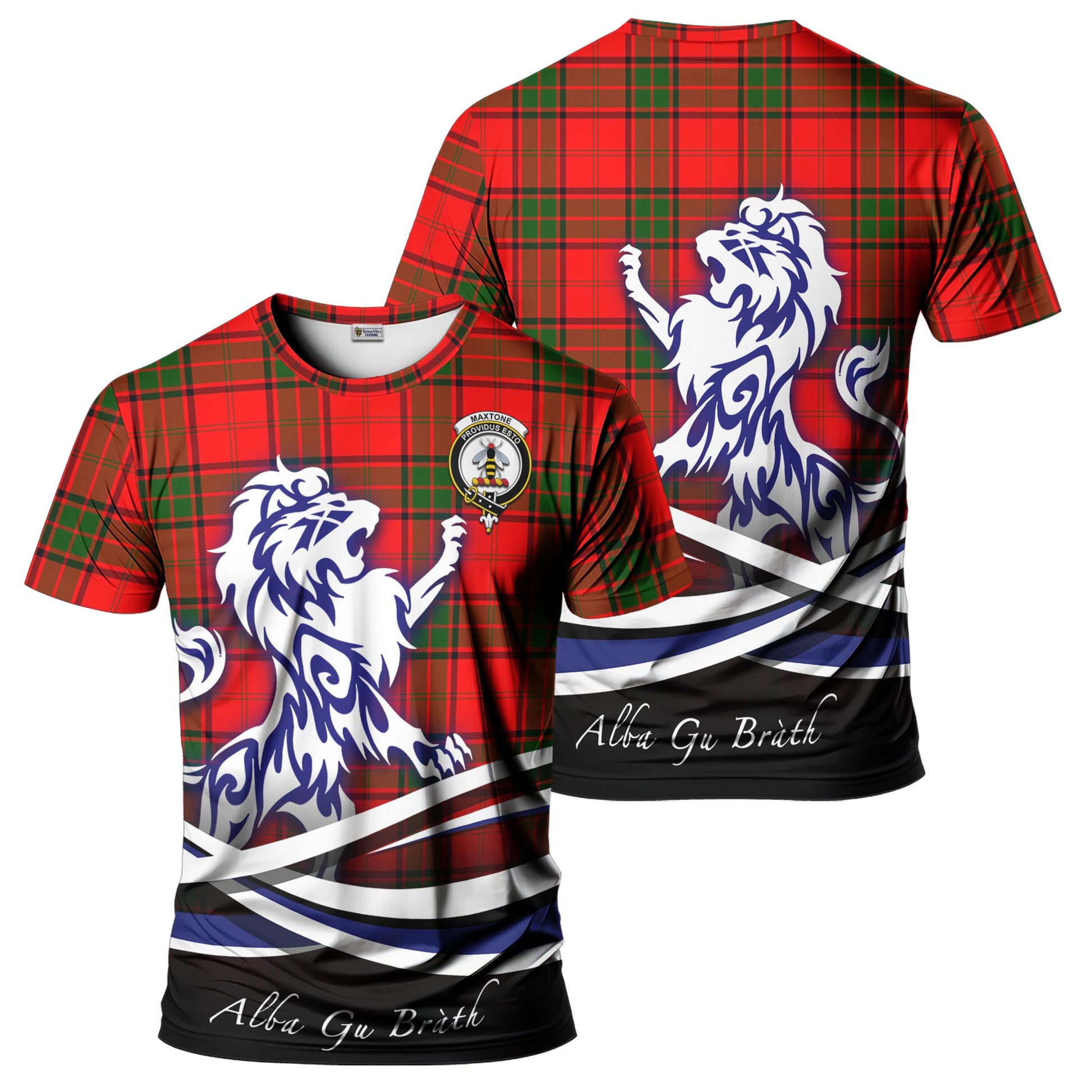 maxtone-tartan-t-shirt-with-alba-gu-brath-regal-lion-emblem