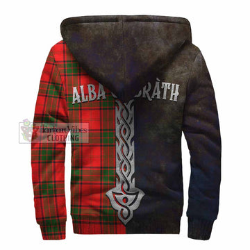 Maxtone Tartan Family Crest Sherpa Hoodie Alba Gu Brath Be Brave Lion Ancient Style - Tartan Vibes Clothing