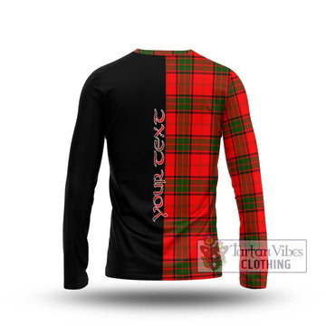 Maxtone Tartan Long Sleeve T-Shirt with Family Crest and Half Of Me Style - Tartan Vibes Clothing