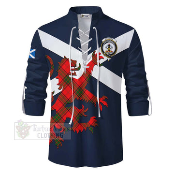Maxtone Tartan Lion Rampant Ghillie Kilt Shirt Proudly Display Your Heritage with Alba Gu Brath and Clan Name - Tartan Vibes Clothing