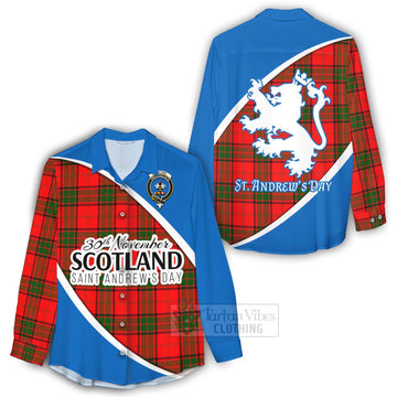 Maxtone Family Crest Tartan Women's Casual Shirt Celebrate Saint Andrew's Day in Style