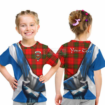 Maxtone Tartan Kid T-Shirt with Family Crest Scotland Patriotic Style