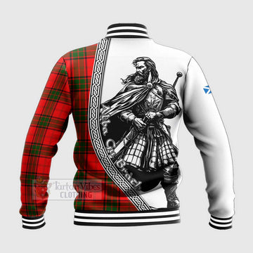 Maxtone Tartan Clan Crest Baseball Jacket with Highlander Warrior Celtic Style - Tartan Vibes Clothing