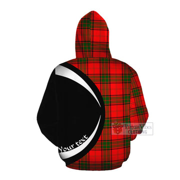 Maxtone Tartan Cotton Hoodie with Family Crest Circle Style Pullover Hoodie - Tartan Vibes Clothing