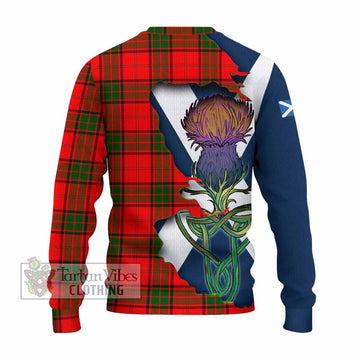 Maxtone Tartan Family Crest Knitted Sweater Scottish Thistle Celtic Inspired - Tartan Vibes Clothing