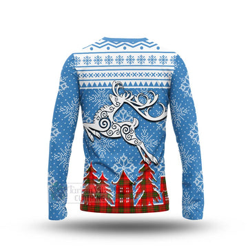 Maxtone Clan Christmas Long Sleeve T-Shirt Celtic Reindeer Style - Tartan Vibes Clothing