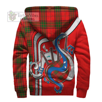 Maxtone Tartan Sherpa Hoodie with Epic Bagpipe Style