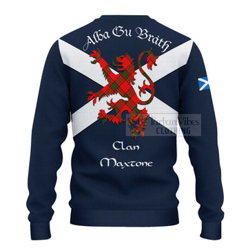 Maxtone Tartan Lion Rampant Ugly Sweater Proudly Display Your Heritage with Alba Gu Brath and Clan Name - Tartan Vibes Clothing