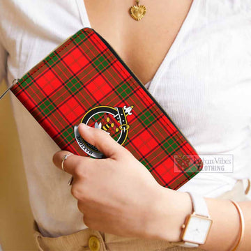 Maxtone Tartan Women's Leather Wallet with Family Crest - Tartan Vibes Clothing