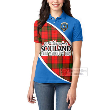 Maxtone Family Crest Tartan Women's Polo Shirt Celebrate Saint Andrew's Day in Style