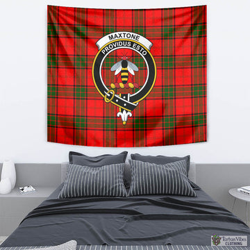 Maxtone Tartan Tapestry Wall Hanging and Home Decor for Room with Family Crest