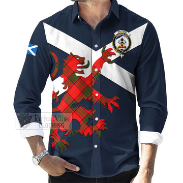 Maxtone Tartan Lion Rampant Long Sleeve Button Shirt Proudly Display Your Heritage with Alba Gu Brath and Clan Name