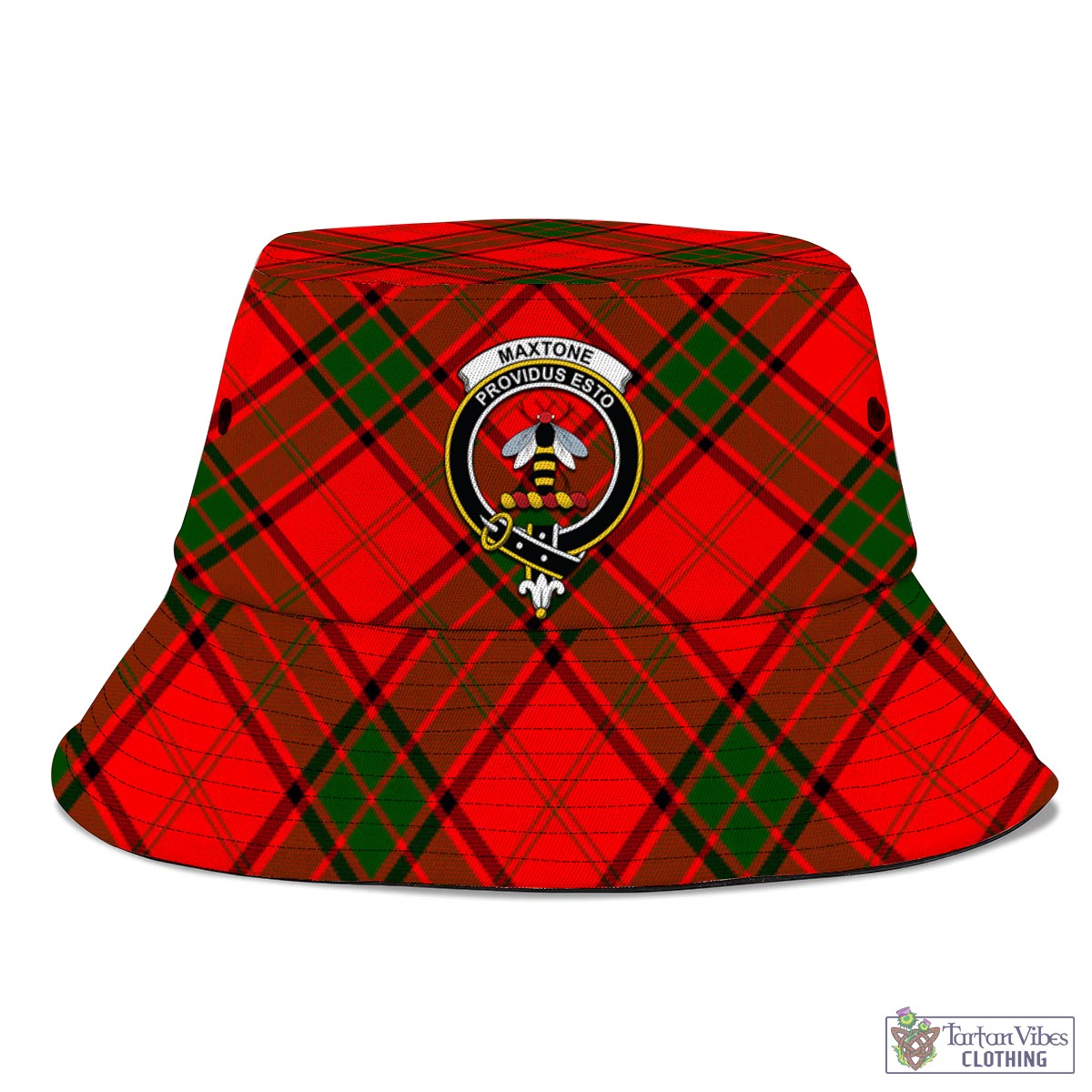 Tartan Vibes Clothing Maxtone Tartan Bucket Hat with Family Crest