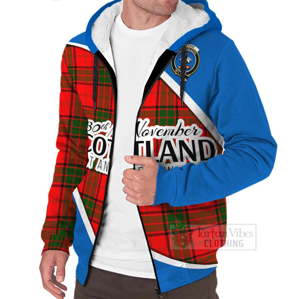 Tartan Vibes Clothing Maxtone Family Crest Tartan Sherpa Hoodie Celebrate Saint Andrew's Day in Style