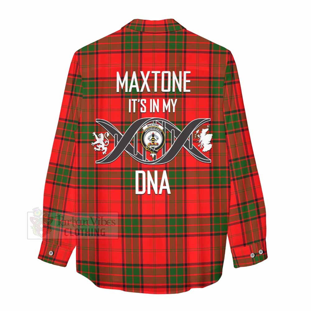 Tartan Vibes Clothing Maxtone Tartan Women's Casual Shirt with Family Crest DNA In Me Style