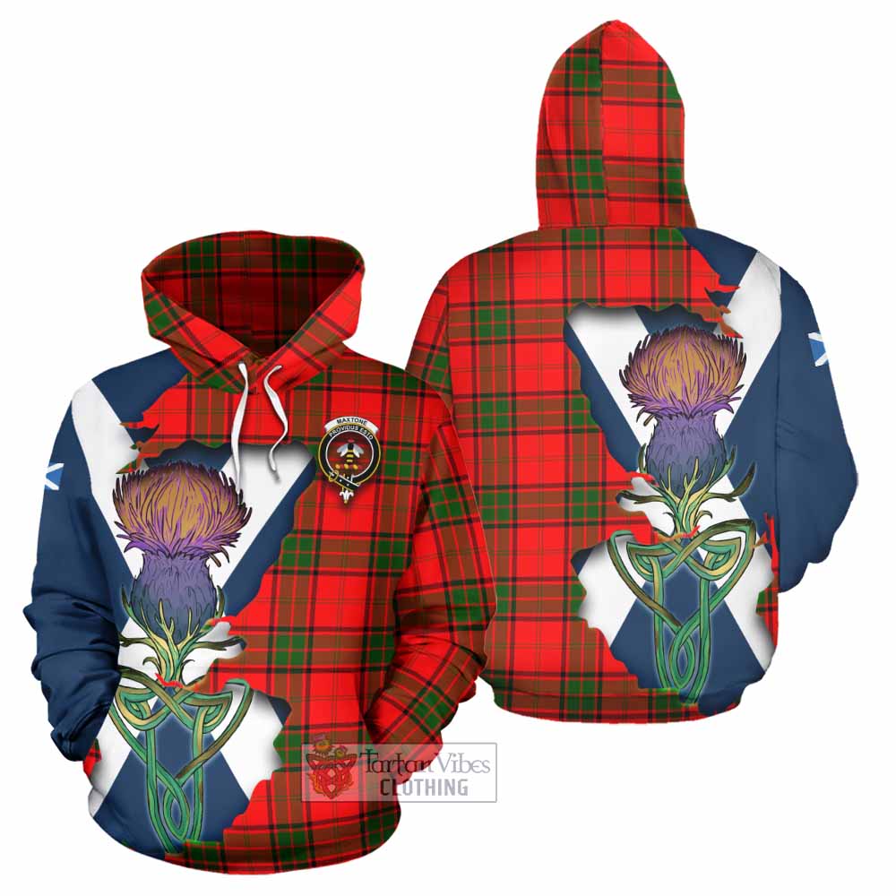 Maxtone Tartan Family Crest Hoodie Scottish Thistle Celtic Inspired - Tartan Vibes Clothing