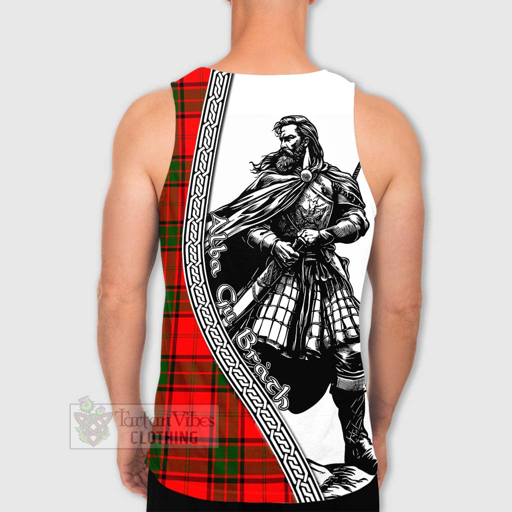 Tartan Vibes Clothing Maxtone Tartan Clan Crest Men's Tank Top with Highlander Warrior Celtic Style