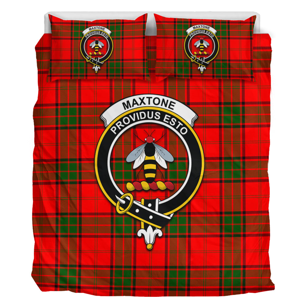 Maxtone Tartan Bedding Set with Family Crest - Tartan Vibes Clothing