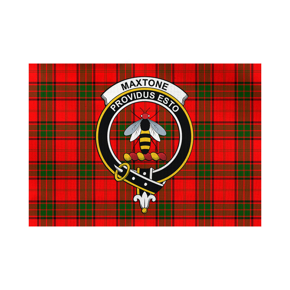 Maxtone Tartan Flag with Family Crest - Tartan Vibes Clothing