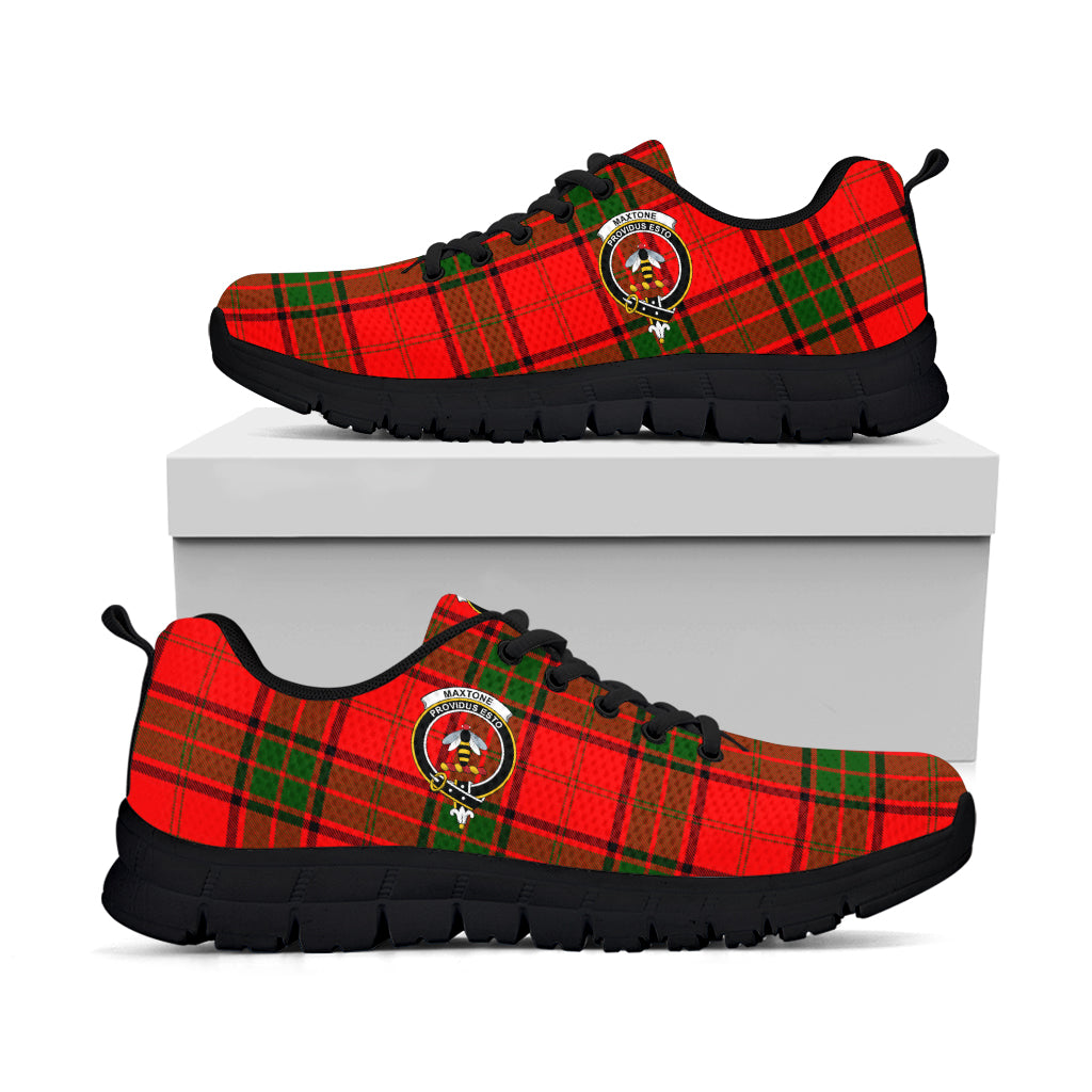 Maxtone Tartan Sneakers with Family Crest - Tartan Vibes Clothing