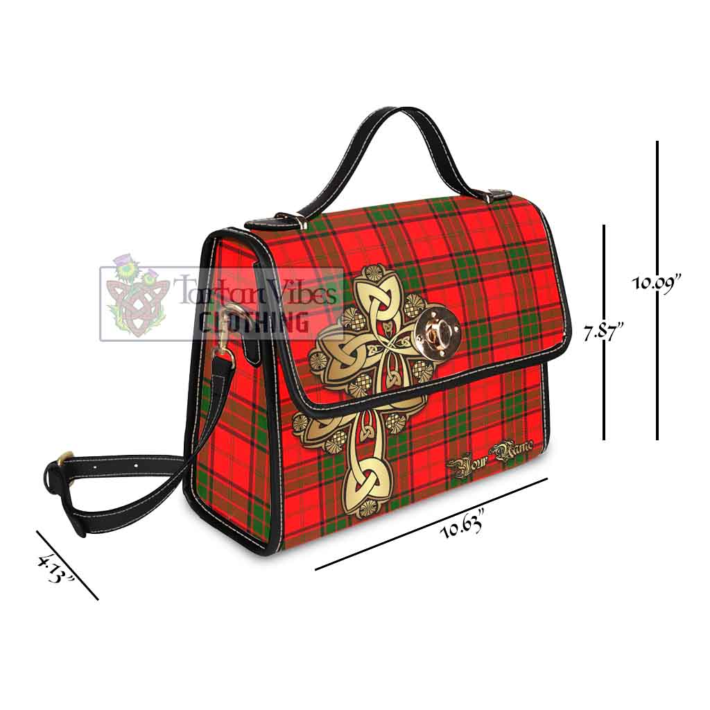 Tartan Vibes Clothing Maxtone Tartan Waterproof Canvas Bag Golden Thistle Celtic Cross Style