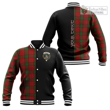 Maxwell Tartan Baseball Jacket with Family Crest and Half Of Me Style