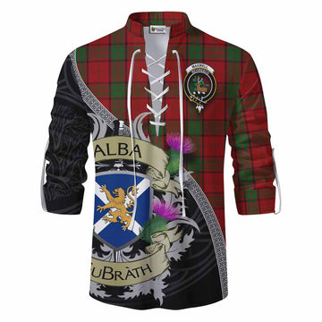 Maxwell Tartan Family Crest Ghillie Kilt Shirt Lion Rampant Royal Thistle Shield Celtic Inspired Men - Tartan Vibes Clothing