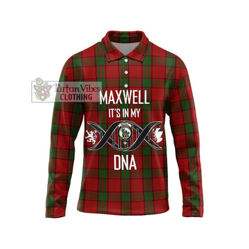 Maxwell Tartan Long Sleeve Polo Shirt with Family Crest DNA In Me Style