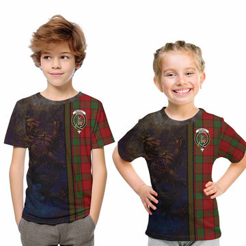 Maxwell Tartan Family Crest Kid T-Shirt Alba Gu Brath Be Brave Lion Ancient Style Youth XL Size14 - Tartan Vibes Clothing