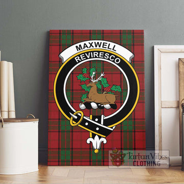 Maxwell Tartan Canvas Print Wall Art with Family Crest