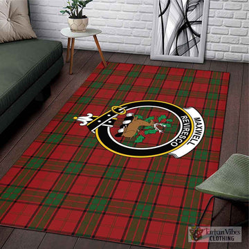 Maxwell Tartan Area Rug with Family Crest