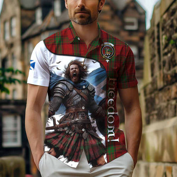 Maxwell Crest Tartan Short Sleeve Button Shirt Inspired by the Freedom of Scottish Warrior