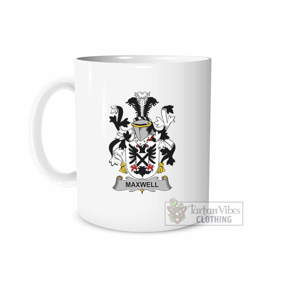 Maxwell Irish Clan Coat of Arms Ceramic Mug White - 2D-tartanvibesclothing