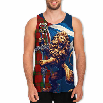 Maxwell Tartan Family Crest Men's Tank Top with Scottish Majestic Lion Men - Tartan Vibes Clothing