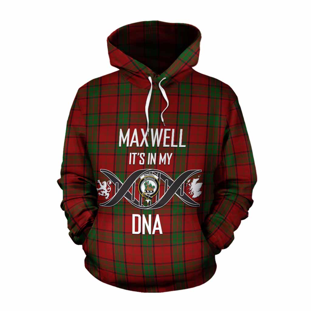 Tartan Vibes Clothing Maxwell Tartan Cotton Hoodie with Family Crest DNA In Me Style