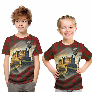 Maxwell Tartan Family Crest Kid T-Shirt with Scottish Ancient Castle Style Youth XL Size14 - Tartan Vibes Clothing