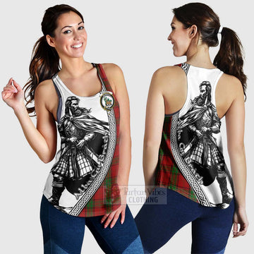 Maxwell Tartan Clan Crest Women's Racerback Tanks with Highlander Warrior Celtic Style