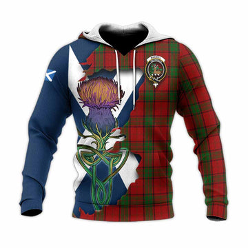 Maxwell Tartan Family Crest Knitted Hoodie Scottish Thistle Celtic Inspired Unisex Knitted Pullover Hoodie - Tartan Vibes Clothing