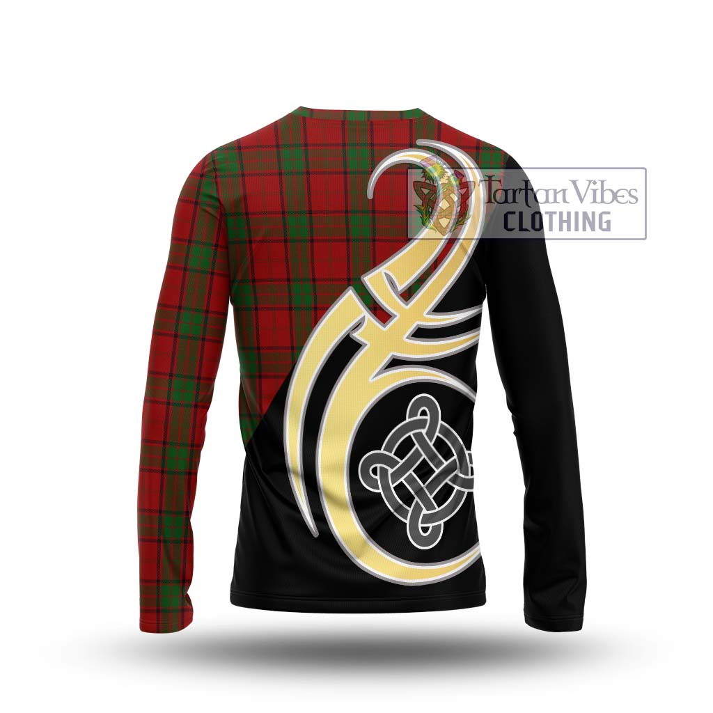 Maxwell Tartan Long Sleeve T-Shirt with Family Crest and Celtic Symbol Style - Tartan Vibes Clothing