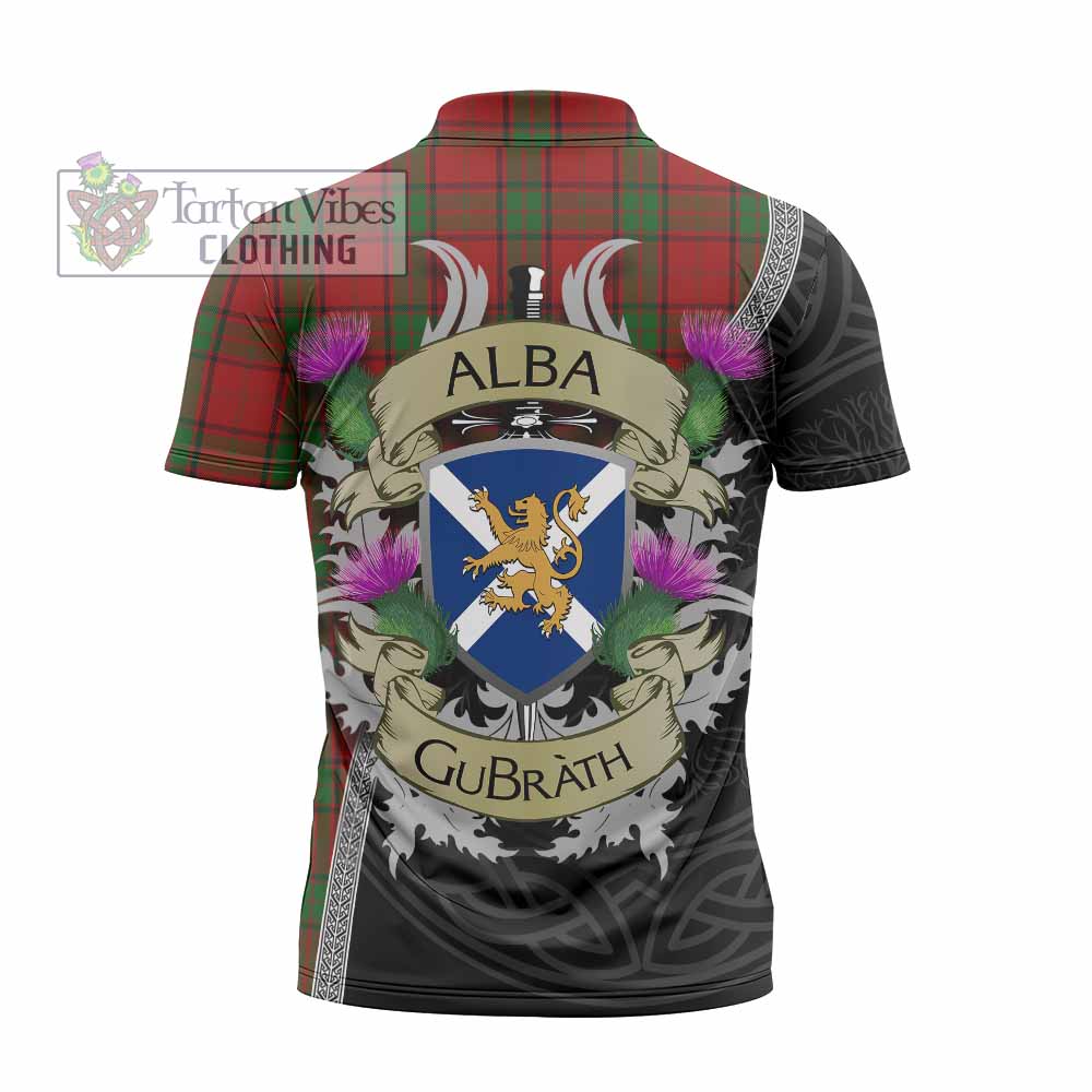 Maxwell Tartan Family Crest Zipper Polo Shirt Lion Rampant Royal Thistle Shield Celtic Inspired - Tartan Vibes Clothing