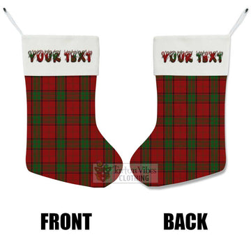 Maxwell Tartan Christmas Stocking with Personalized Text