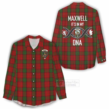 Maxwell Tartan Women's Casual Shirt with Family Crest DNA In Me Style