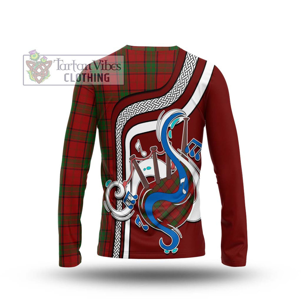 Tartan Vibes Clothing Maxwell Tartan Long Sleeve T-Shirt with Epic Bagpipe Style