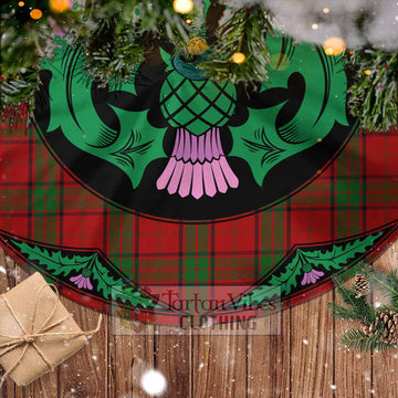 Maxwell Tartan Christmas Tree Skirt Scottish Thistle Style