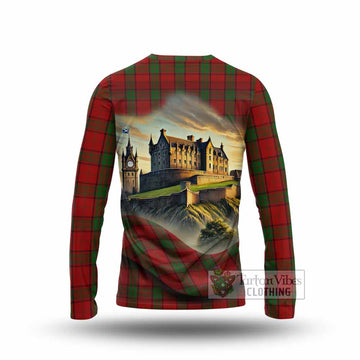 Maxwell Tartan Family Crest Long Sleeve T-Shirt with Scottish Ancient Castle Style - Tartan Vibes Clothing