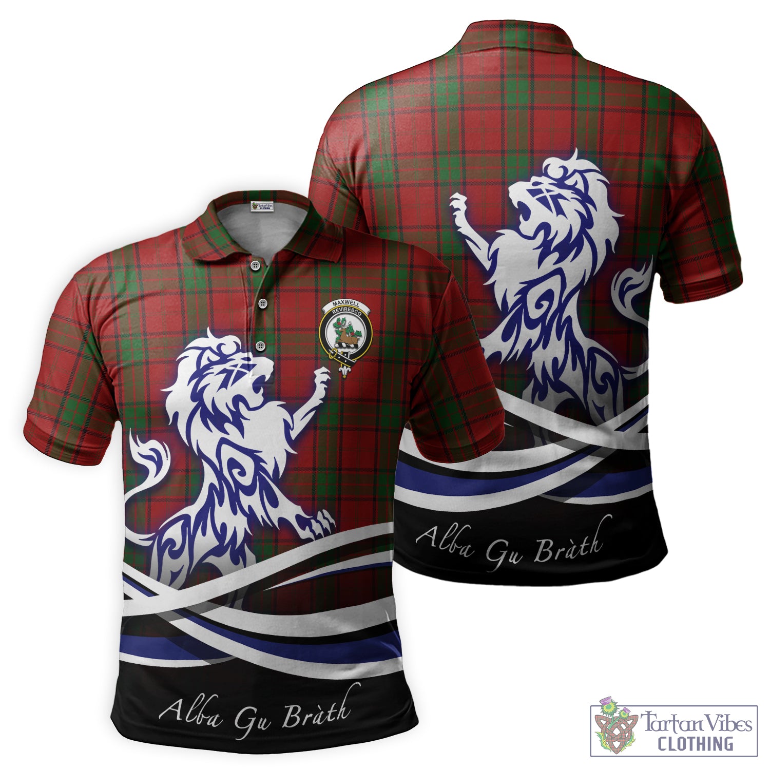 maxwell-tartan-polo-shirt-with-alba-gu-brath-regal-lion-emblem