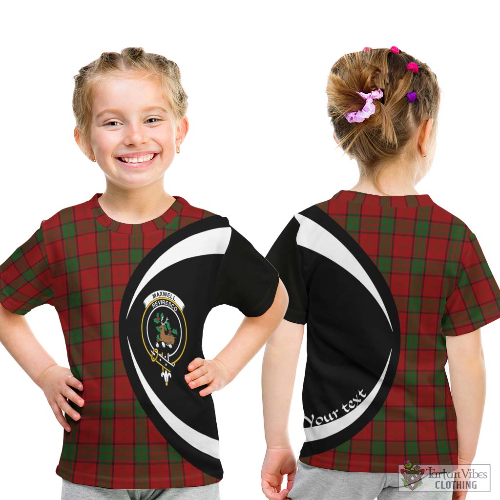 Maxwell Tartan Kid T-Shirt with Family Crest Circle Style - Tartan Vibes Clothing