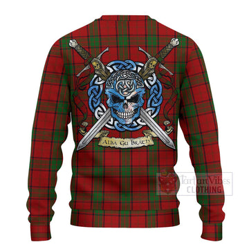 Maxwell Tartan Ugly Sweater with Family Crest Celtic Skull Style