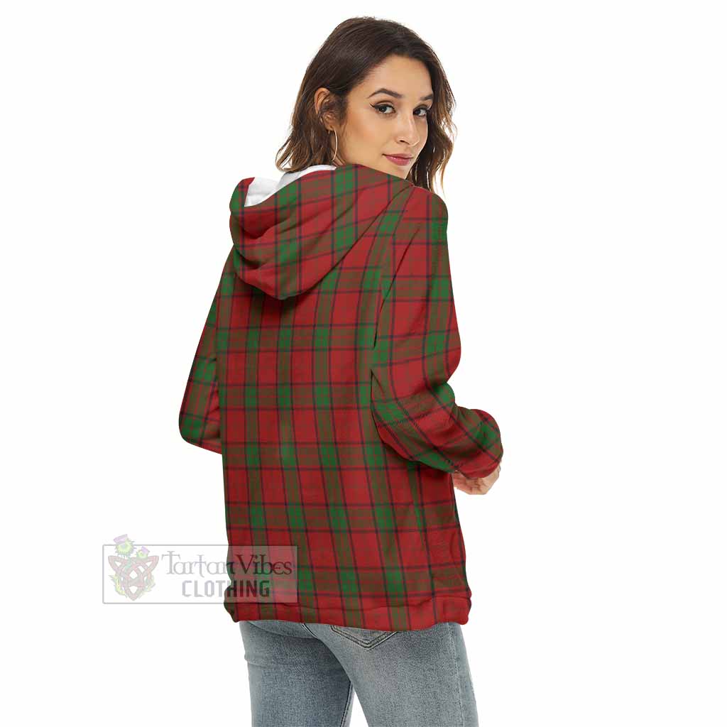 Tartan Vibes Clothing Maxwell Tartan Women's Borg  Half Zip Fleece Hoodie