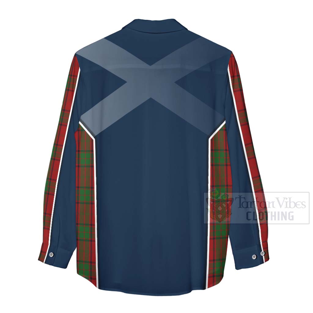 Tartan Vibes Clothing Maxwell Tartan Women's Casual Shirt with Family Crest and Scottish Thistle Vibes Sport Style